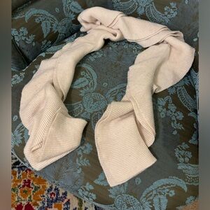Cream ruffled scarf
